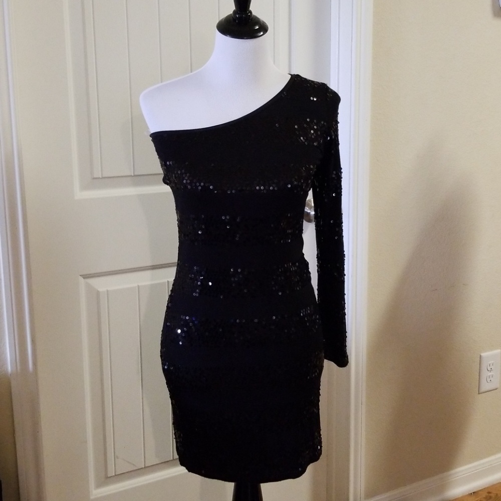 🌺Striped Sequined Dress